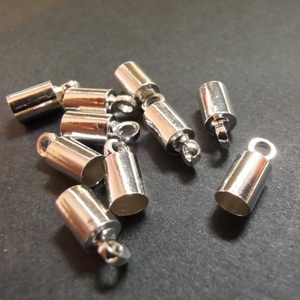 3.5mm Cord ends Silver Plated